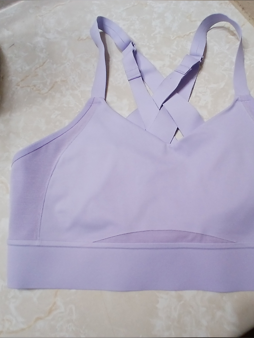 Brooks Lavender Strappy Sports Bra
